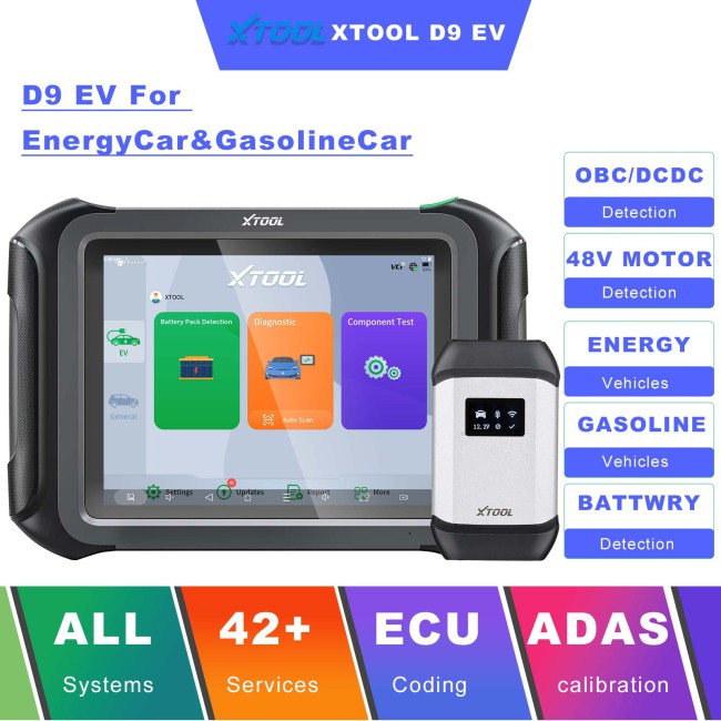 Xtool D9 EV Smart Diagnostic Tool Support Tesla BYD Diagnosis/ Topology Mapping Function/ 40+ Special Functions/ 3 Years Free Updates