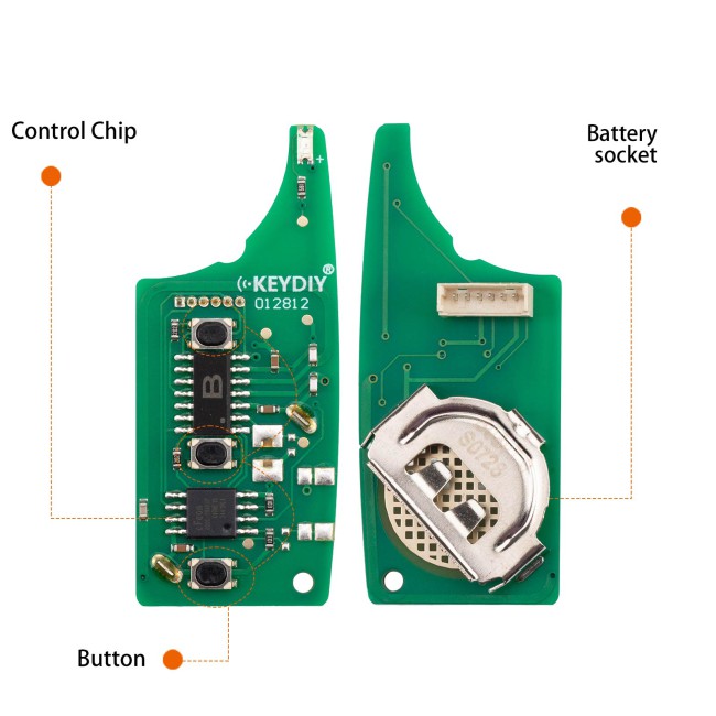 [5Pcs/Lot] KEYDIY KD B08-3 Universal Flip Remote 3 Buttons for Volkswagen Type