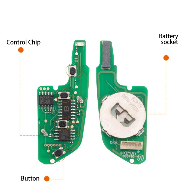 [5Pcs/Lot] KEYDIY KD NB24-4 Universal Flip Remote Key 4 Buttons for Lexus Type