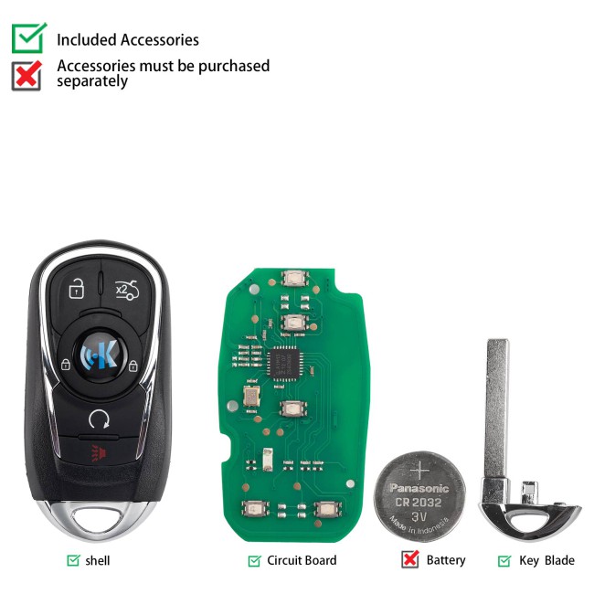 [5Pcs/Lot] KEYDIY KD ZB22-5 Universal Smart Remote Key for Buick Type