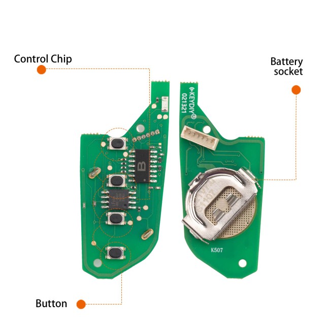 [5Pcs/Lot] KEYDIY KD B21-4 Universal Flip Remote Key 3+1 Buttons Knife Type