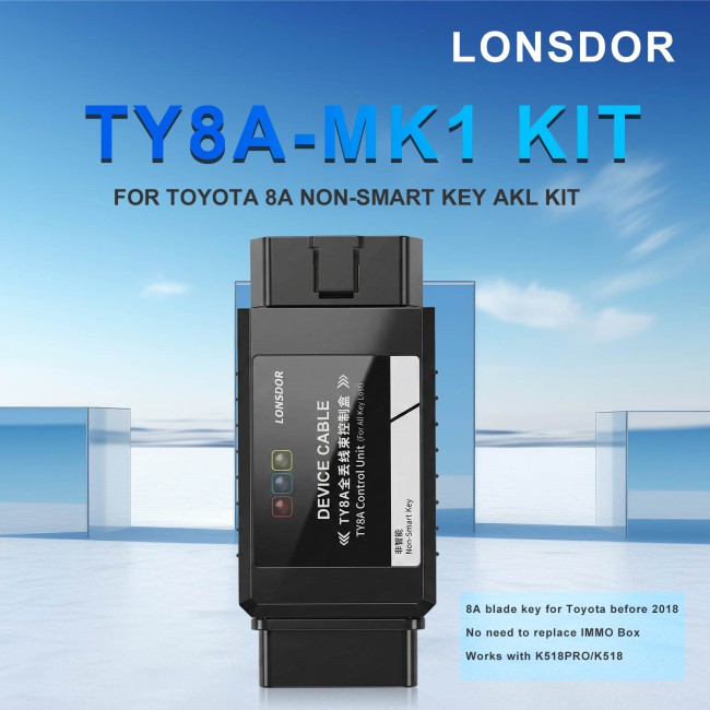 LONSDOR TOYOTA TY8A-MK1 Kit for TOYOTA 8A NON-SMART Key AKL