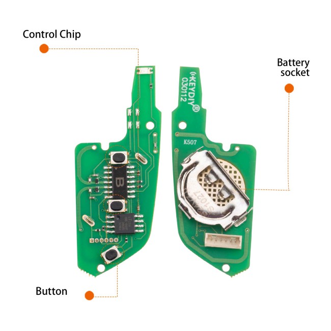 [5Pcs/Lot] KEYDIY KD B24-3 Universal Flip Remote Key 3 Buttons for Lexus Type
