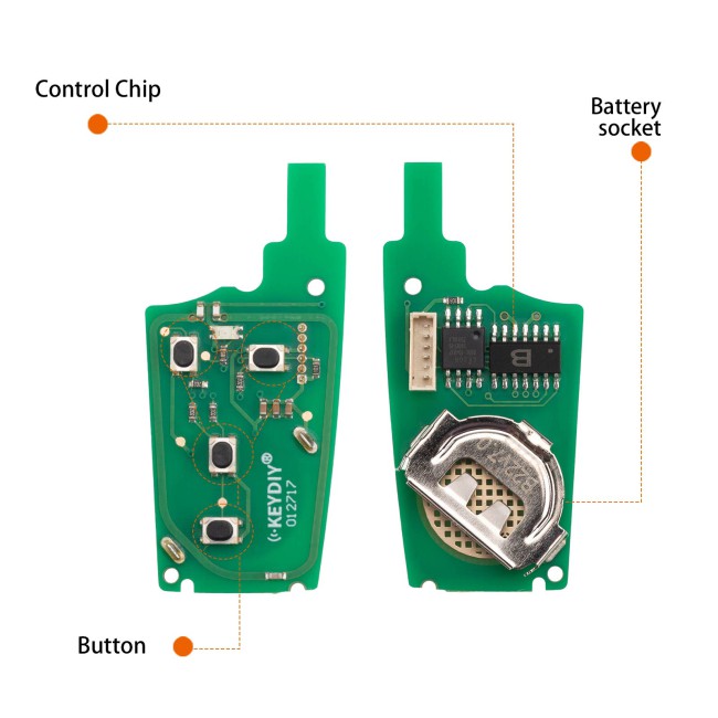 [5Pcs/Lot] KEYDIY KD B22-4 Universal Flip Remote Key 3+1 Buttons for Buick Type