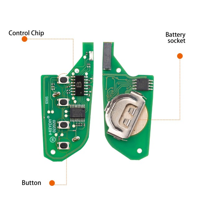 [5Pcs/Lot] KEYDIY KD NB21-4 Universal Flip Remote Key 3+1 Buttons Knife Type