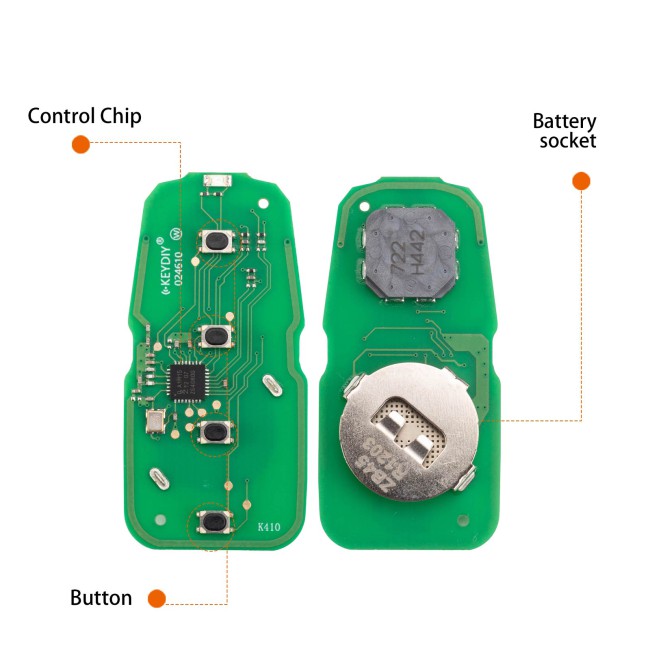 [5Pcs/Lot] KEYDIY KD ZB45-4 Universal Smart Remote Key 3+1 Buttons for Geely Type