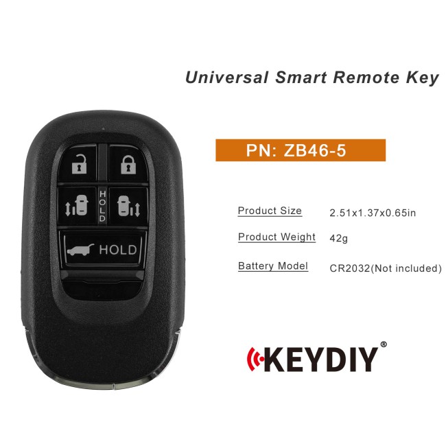 [5Pcs/Lot] KEYDIY KD ZB46-5 Universal Smart Remote Key 5 Buttons