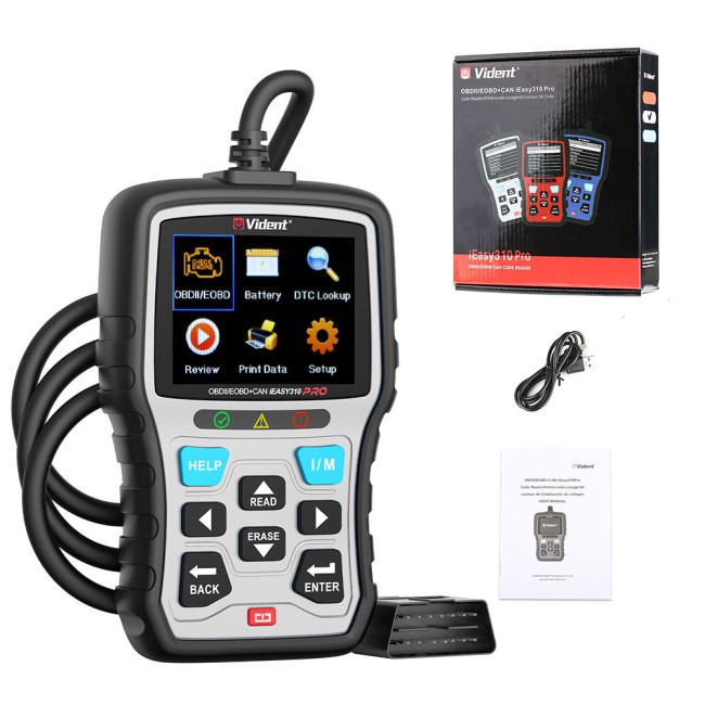 VIDENT iEasy310 Pro (Silver) Enhanced OBD2 Automotive Scanner Professional OBDII Code Reader Engine Fault Scan Tool Car Diagnostic Tool
