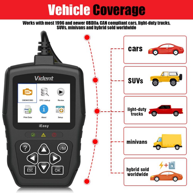 VIDENT iEasy300 Pro CAN OBDII/EOBD Code Reader