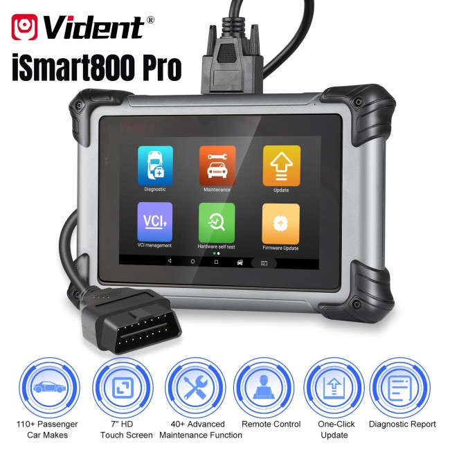 Vident iSmart800 Pro Automotive Diagnostic Analysis Scanner Support All Systems ECU Diagnosis Wide Vehicle Coverage