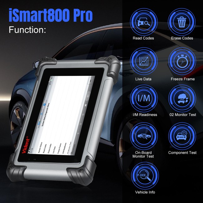 Vident iSmart800 Pro Automotive Diagnostic Analysis Scanner Support All Systems ECU Diagnosis Wide Vehicle Coverage