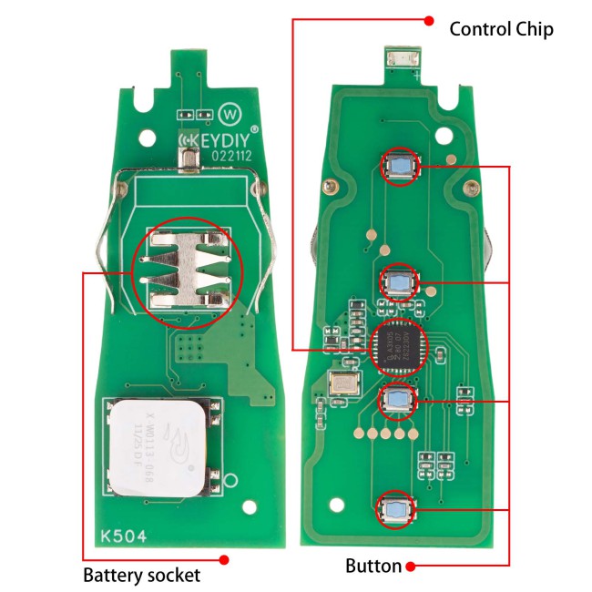 [5Pcs/Lot] KEYDIY KD ZB19 Universal Smart Remote Key 4 Buttons for Porsche Type