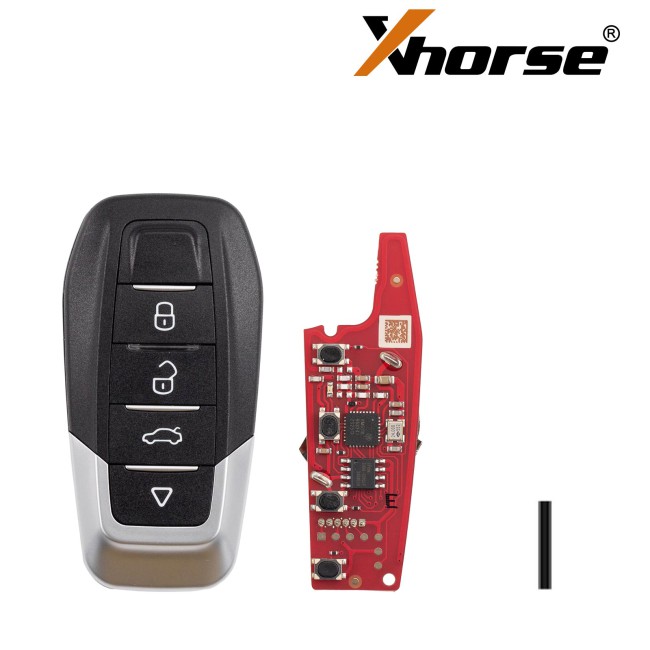 [5PCS/Lot] Xhorse XKFEF8EN  Second Generation Universal Remote Key FA.LL Type Wired Folding Key 4 Buttons Glossy Black