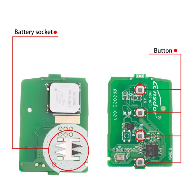 Lonsdor HD30-05 HD30 Smart Key 4 Buttons for Honda Supports ID46 ID47 ID4A