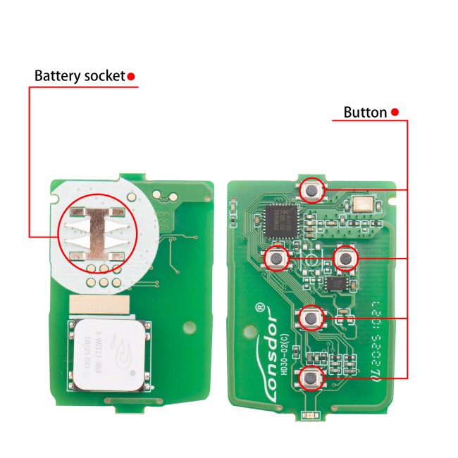 Lonsdor HD30-06 HD30 Smart Key 5 Buttons for Honda Supports ID46 ID47 ID4A