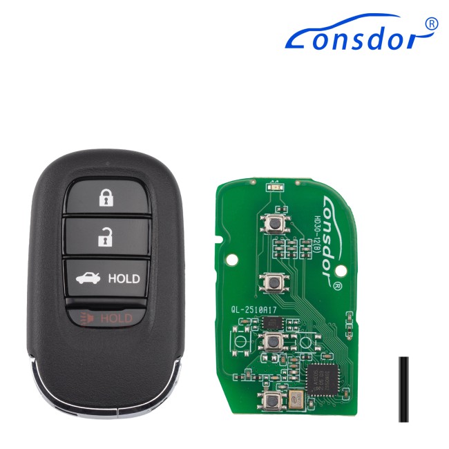 Lonsdor HD30-15 HD30 Smart Key 4 Buttons for Honda Supports ID46 ID47 ID4A