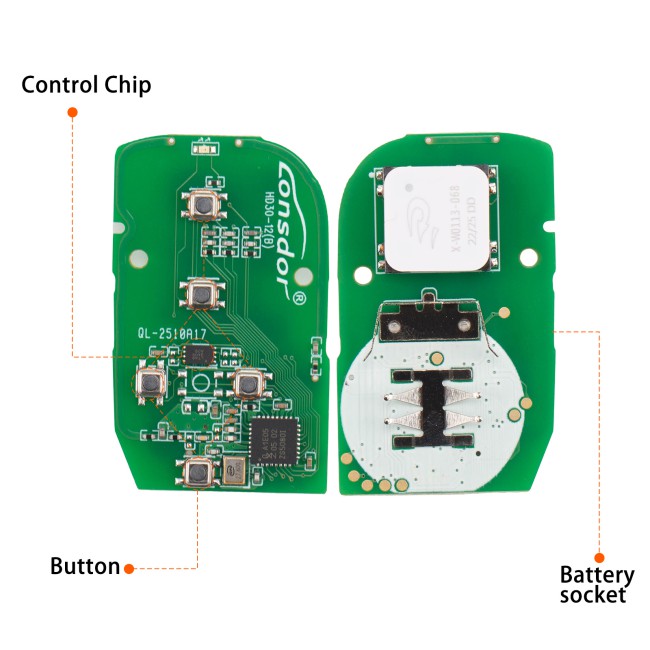 Lonsdor HD30-17 HD30 Smart Key 5 Buttons for Honda Supports ID46 ID47 ID4A