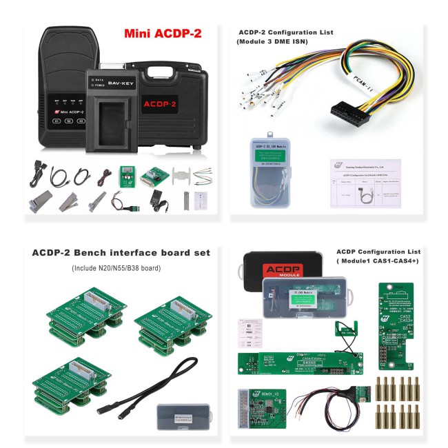 Yanhua ACDP-2 CAS Package with BWM CAS Module 1 & BWM ISN Module 3 Free N20/ N55/ B38 Bench Interface Board
