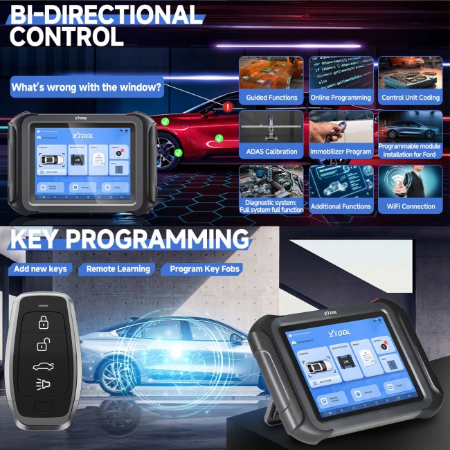 XTOOL D9S Pro Full System Diagnostic Tool ECU Coding Professional Key Programming Active Test Auto Scanner 42 Services CAN FD DoIP 3Yrs Free Update