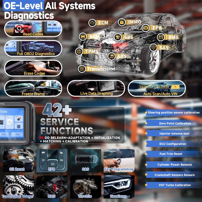 XTOOL D9S Pro Full System Diagnostic Tool ECU Coding Professional Key Programming Active Test Auto Scanner 42 Services CAN FD DoIP 3Yrs Free Update