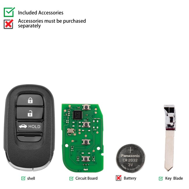 [5pcs/lot] KEYDIY KD ZB46-3 (Trunk) Universal Smart Remote Key 3 Buttons for Honda Type