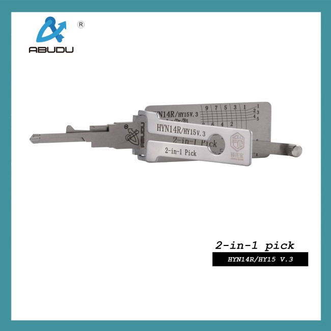 Abudun ABUDU HY15/HYN14R Flat Milling Dual Track Opening and Reading 2-in-1 Tool Tooth Depth (10-cut) IC CARD: 1098