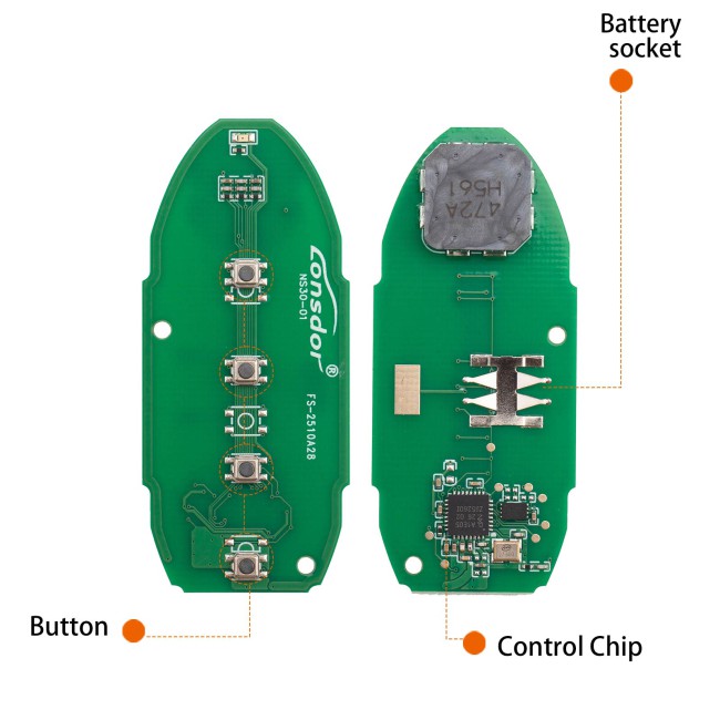 Lonsdor NS30-06NS30 for Nissan/Infiniti Smart Key 4 Buttons Supports ID46 ID47 ID4A