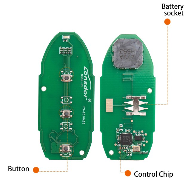 Lonsdor NS30-01NS30 for Nissan/ Infiniti Smart Key 3 Buttons Supports ID46 ID47 ID4A
