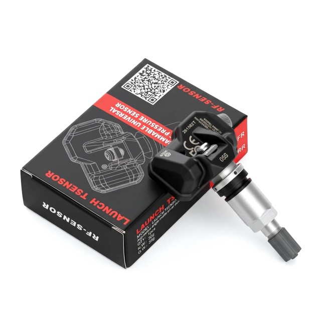 4 pcs/lot LAUNCH TSENSOR-05S RF TPMS Sensor (Overseas Configuration with Adjustable Angle Sandblasted Silver Aluminum)