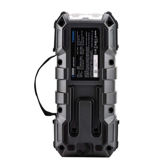 TOPDON V3000 Battery Jump Starter, 3000 Peak Amp, Power Bank & Flashlight