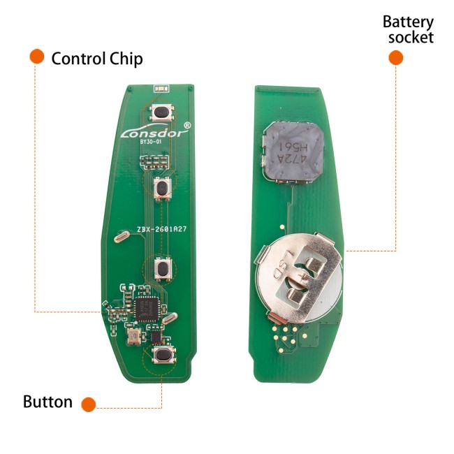 LONSDOR BY30-01 for BYD 4 Buttons Supports ID46 ID4A 315MHZ 433.62MHZ 433.92MHZ