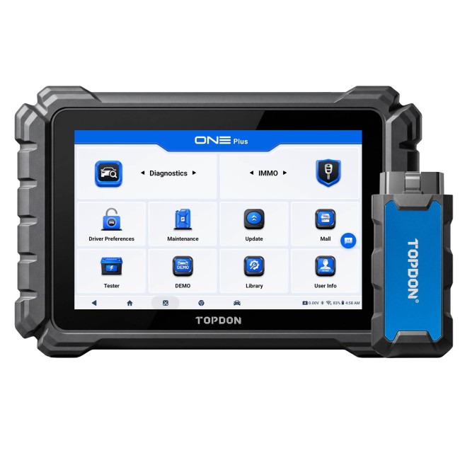 TOPDON ONE PLUS Professional 10.1" Automotive Diagnostic Tool Supports Hidden Functions Activation, 50+ Maintenance Functions, Battery Testing