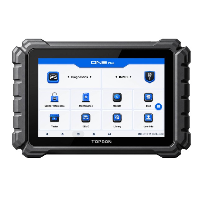 TOPDON ONE PLUS Professional 10.1" Automotive Diagnostic Tool Supports Hidden Functions Activation, 50+ Maintenance Functions, Battery Testing