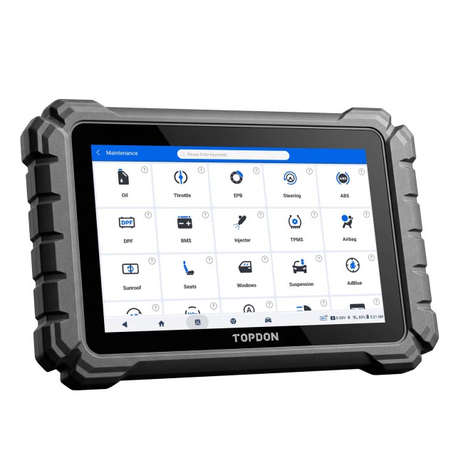 TOPDON ONE PLUS Professional 10.1" Automotive Diagnostic Tool Supports Hidden Functions Activation, 50+ Maintenance Functions, Battery Testing