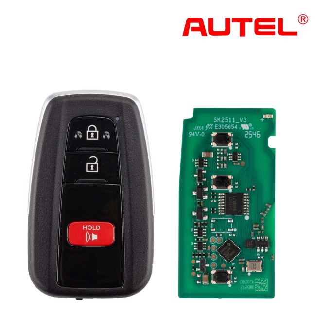 5Pcs/Lot AUTEL IKEYTY003AL 3 Buttons 315/433 MHz for Toyota 4D & 8A