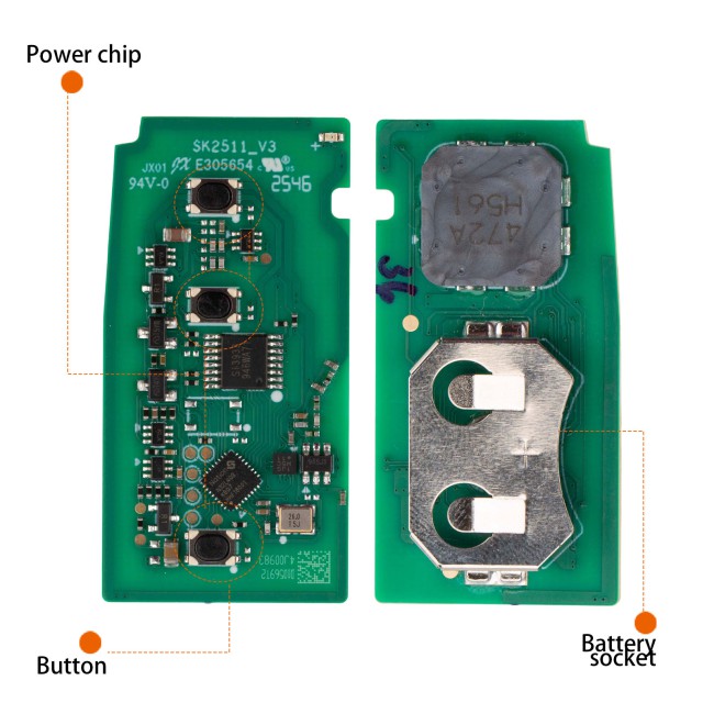5Pcs/Lot AUTEL IKEYTY003AL 3 Buttons 315/433 MHz for Toyota 4D & 8A