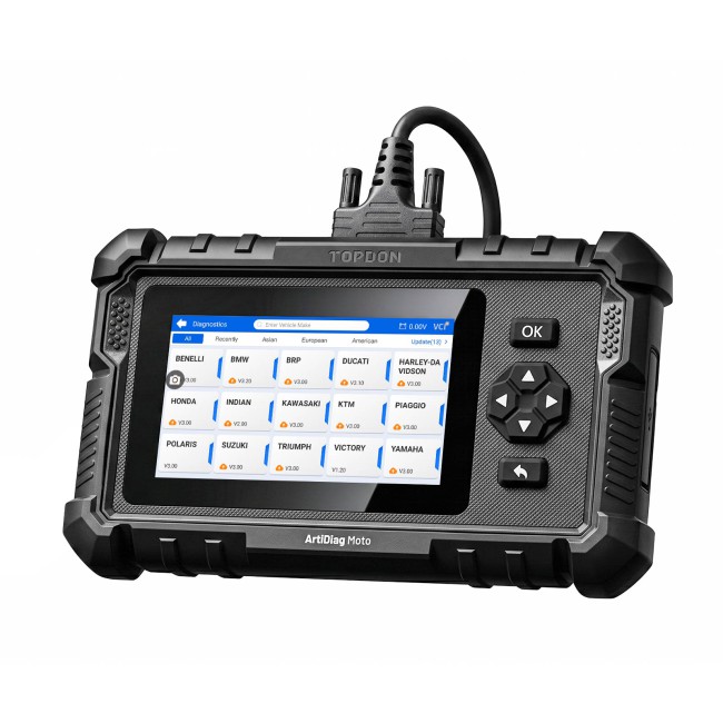 TOPDON ArtiDiag Moto 5 Inch Motorcycle Diagnostic Tool Support 15 Brands Motors 35+ Special Functions
