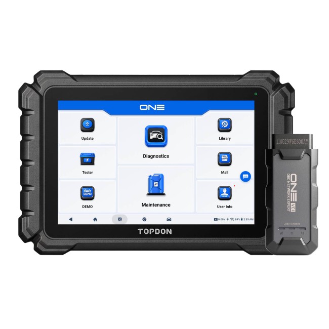TOPDON ONE Professional 10.1 Inch; Automotive Diagnostic Tool, Supports 50+ Maintenance Functions, TopFix AI, J2534 Pass-Thru Programming