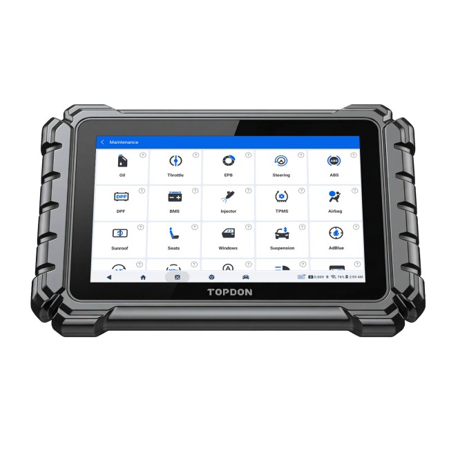 TOPDON ONE Professional 10.1 Inch; Automotive Diagnostic Tool, Supports 50+ Maintenance Functions, TopFix AI, J2534 Pass-Thru Programming