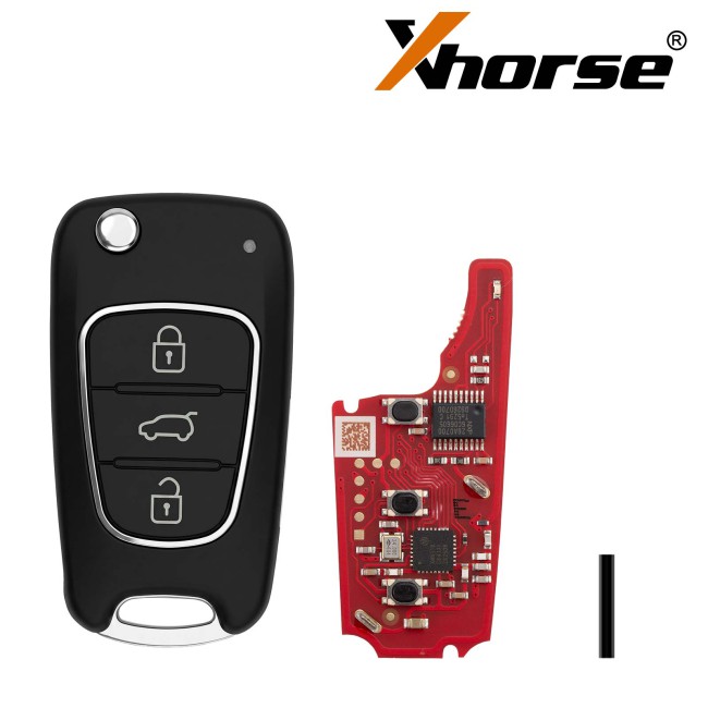 5pcs/lot XHORSE XNHY22EN Second Generation Wireless Flip Remote Key 3 Buttons for KIA for Hyundai Type