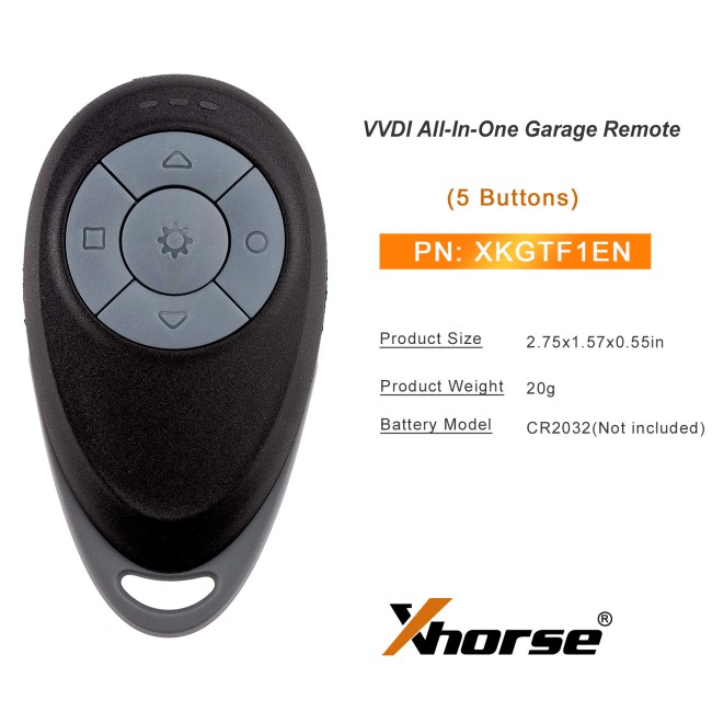 [5pcs/lot] XHORSE XKGTF1EN VVDI All-In-One Garage Remote 5 Buttons Control 3 Garage Doors Simultaneously