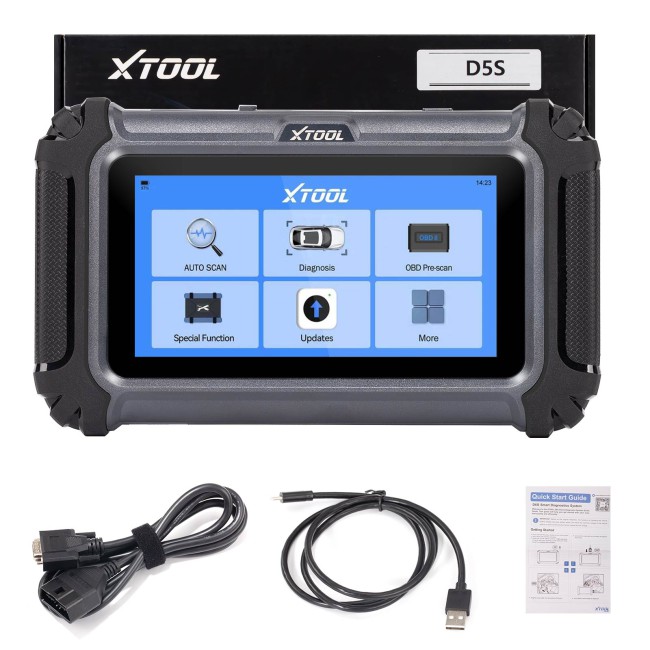 XTOOL D5S Vehicle Scanner with 16 Maintenance Services Supports Oil Light Reset, EPB, SAS, BMS Reset, Throttle, TPMS Reset, ABS