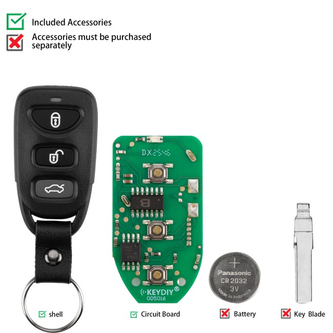 [5PCs/Lot] KEYDIY KD B09-4 Universal Remote Key 3+1 Buttons for Hyundai KIA Type