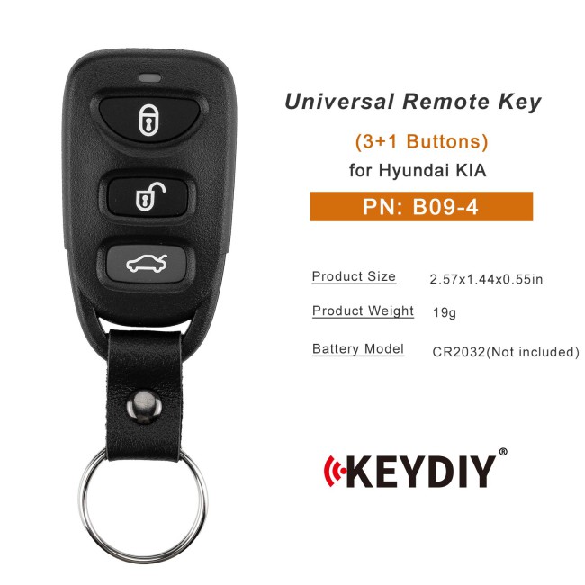 [5PCs/Lot] KEYDIY KD B09-4 Universal Remote Key 3+1 Buttons for Hyundai KIA Type
