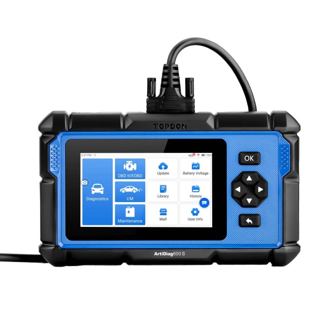TOPDON Artidiag 600S Mid-level Diagnostic Tool Support Oil Reset Brake Reset SAS Reset BMS Reset ABS Bleeding, ETS Reset TPMS Free Update