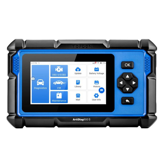 TOPDON Artidiag 600S Mid-level Diagnostic Tool Support Oil Reset Brake Reset SAS Reset BMS Reset ABS Bleeding, ETS Reset TPMS Free Update