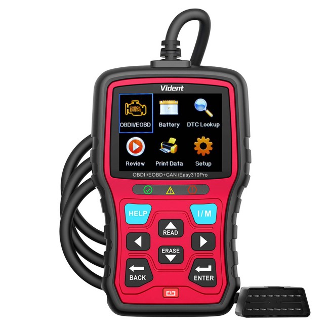 VIDENT iEasy310 Pro (Red) Enhanced OBD2 Automotive Scanner Professional OBDII Code Reader Engine Fault Scan Tool Car Diagnostic Tool
