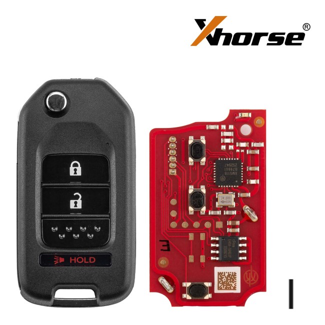 5pcs/lot XHORSE XKHO22EN for Honda Model (Foldable 2+1 Buttons) Second Generation Universal Remote Key