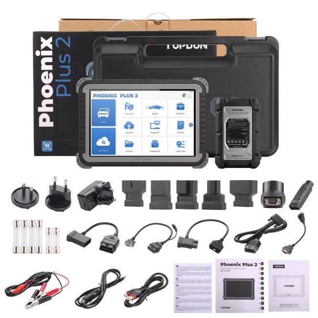 TOPDON Phoenix Plus 2 Integrated Diagnostic Tool Bi-Directional Control Topology Mapping 41 Maintenance Services ECU Coding FCA SGW AutoAuth