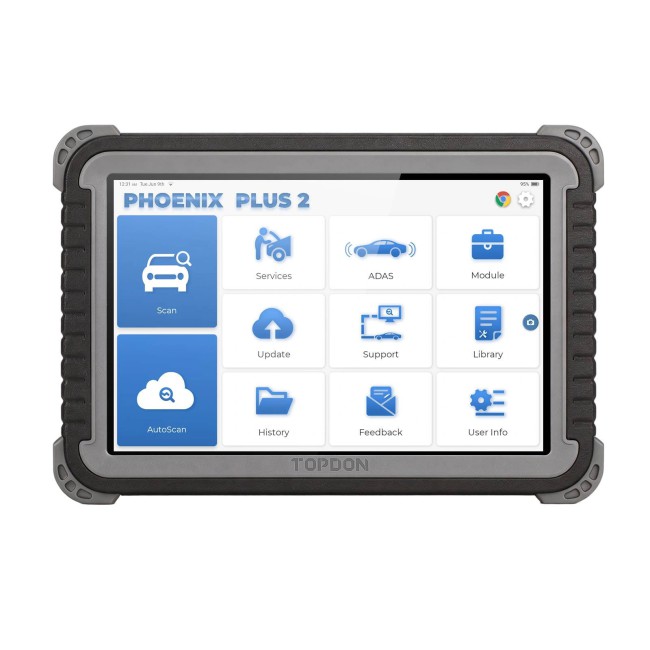 TOPDON Phoenix Plus 2 Integrated Diagnostic Tool Bi-Directional Control Topology Mapping 41 Maintenance Services ECU Coding FCA SGW AutoAuth